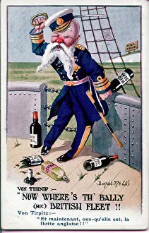 Kiel Prints: Postcard, Satire on the German Admiral
