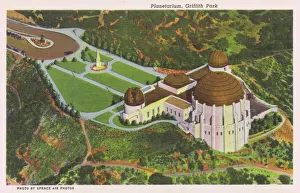 Postcard showing the Planetarium at Griffith Park, Hollywood Postcard showing the Planetarium at Griffith Park, Hollywood