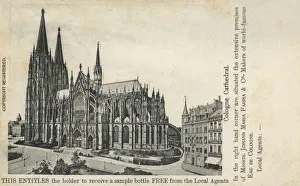 Postcard ticket for a free sample of Cologne - The Cathedral Postcard ticket for a free sample of Cologne - The Cathedral