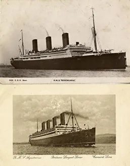 Brian Prints: Two postcards, RMS Berengaria and RMA Aquitania