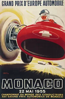 1955 Collection: Poster for the 13th Monaco Grand Prix