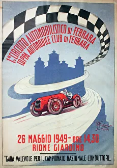 Ferrara Prints: Poster, 1st Ferrara Circuit race