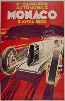 Dynamic Prints: Poster, 2nd Grand Prix, Monaco, April 1930