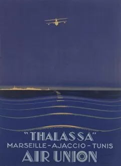 Tunisia Gallery: Poster advertising Air Union flights