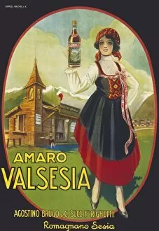 Poster advertising Amaro Valsesia