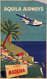 Madeira Gallery: Poster advertising Aquila Airways