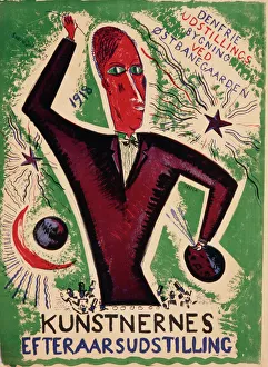 Danish Gallery: Poster advertising an art exhibition in Denmark