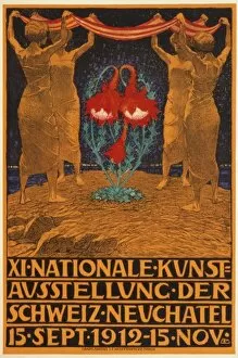 Poster advertising an Art Exhibition in Neuchatel