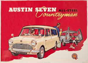 Images Dated 26th November 2012: Poster advertising Austin Seven Countryman car
