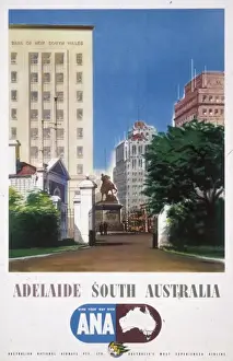 Poster advertising Australian National Airways