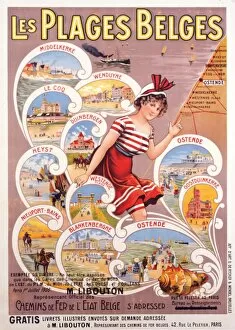 Poster advertising the Beaches of Belgium