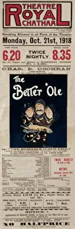 Comedy Collection: Poster advertising The Better Ole, Theatre Royal, Chatham