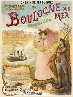 Casino Gallery: Poster advertising Boulogne sur Mer, France