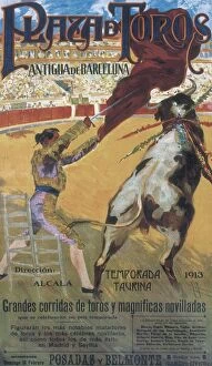 Bull Ring Gallery: Poster advertising the bullfighting season at