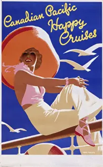 Poster advertising Canadian Pacific Happy Cruises