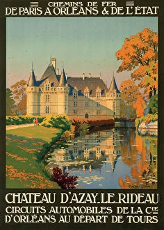 Reflection Collection: Poster advertising Chateau d Azay le Rideau