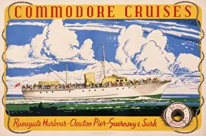 Channel Collection: Poster advertising Commodore Cruises