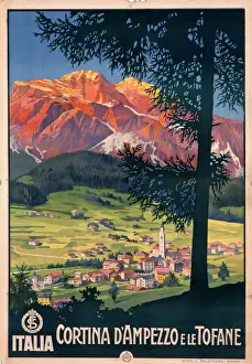 Vacation Prints: Poster advertising Cortina d Ampezzo