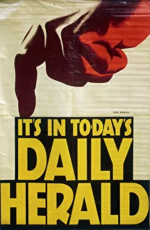 Herald Collection: Poster advertising the Daily Herald