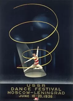 Dancer Collection: Poster advertising a Dance Festival in the USSR