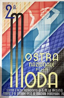 Poster advertising a Fashion Exhibition, Turin, Italy