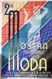 Images Dated 14th May 2015: Poster advertising a Fashion Exhibition, Turin, Italy