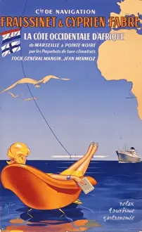 Fabre Prints: Poster advertising Fraissinet & Cyprien Fabre cruises