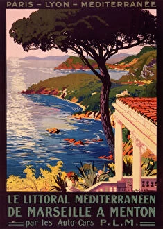 Mediterranean Collection: Poster advertising French railways to Mediterranean coast