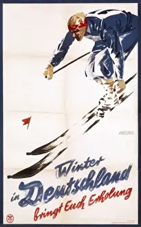 Poster advertising Germany for winter relaxation