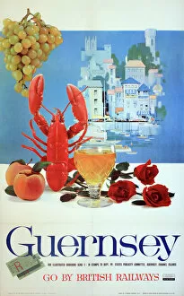 Bunch Collection: Poster advertising Guernsey, Channel Islands - Go By British Railways