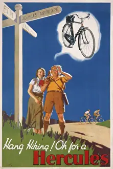Poster advertising Hercules bicycles