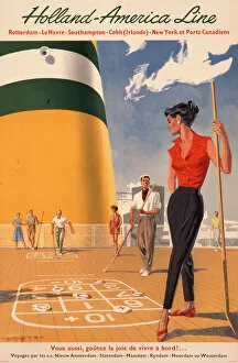 Leisure Gallery: Poster advertising Holland America Line