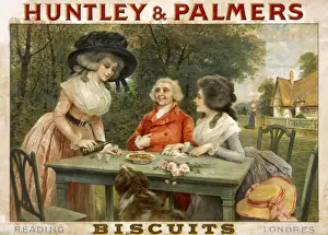 Poster advertising Huntley & Palmers biscuits