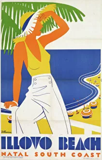 Poster advertising Illovo Beach, South Africa