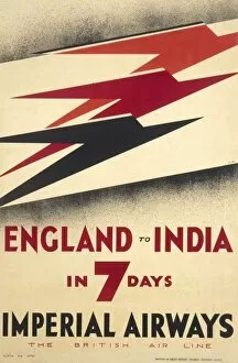 Imperial Gallery: Poster advertising Imperial Airways to India