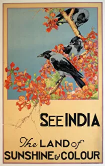 Poster advertising India, the Land of Sunshine and Colour