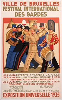 Drumming Collection: Poster advertising International Festival, Brussels