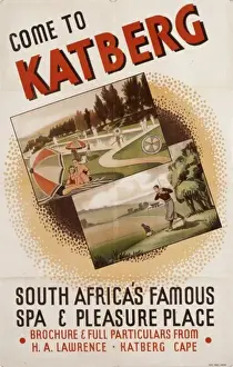 Parasols Prints: Poster advertising Katberg, South Africa