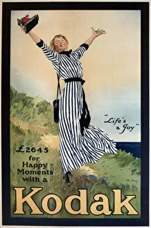 Poster advertising Kodak cameras