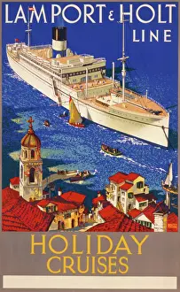 Poster advertising the Lamport & Holt Line