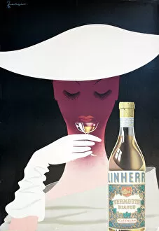 Bottle Collection: Poster advertising Linherr Vermouth