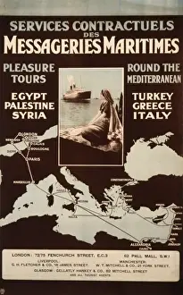 Poster advertising Messageries Maritimes