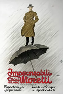 Images Dated 22nd November 2014: Poster advertising Moretti raincoats