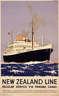 Leisure Gallery: Poster advertising New Zealand Line