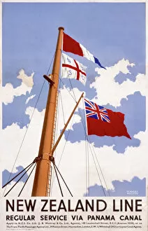 Zealand Collection: Poster advertising New Zealand Line