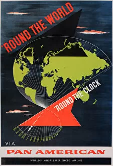 Images Dated 22nd April 2021: Poster advertising Pan American World Airways