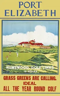 Poster advertising Port Elizabeth for golf