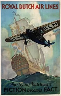 Images Dated 17th December 2012: Poster advertising Royal Dutch Air Lines
