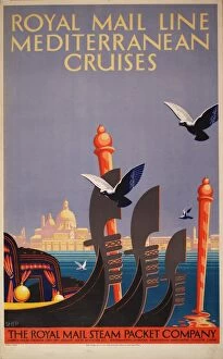Gondola Collection: Poster advertising Royal Mail Line Mediterranean Cruises