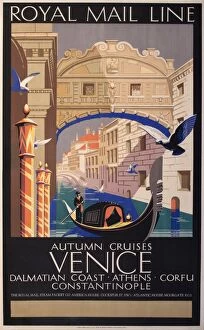 Athens Collection: Poster advertising Royal Mail Line trips to Venice